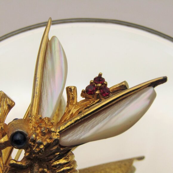 Vintage Signed Boucher Dragonfly Brooch - Picture 7 of 12